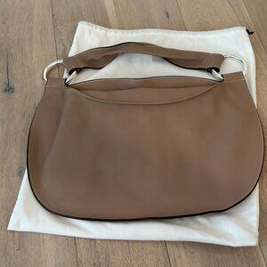 Sequoia Tan Leather Half-Moon Bag